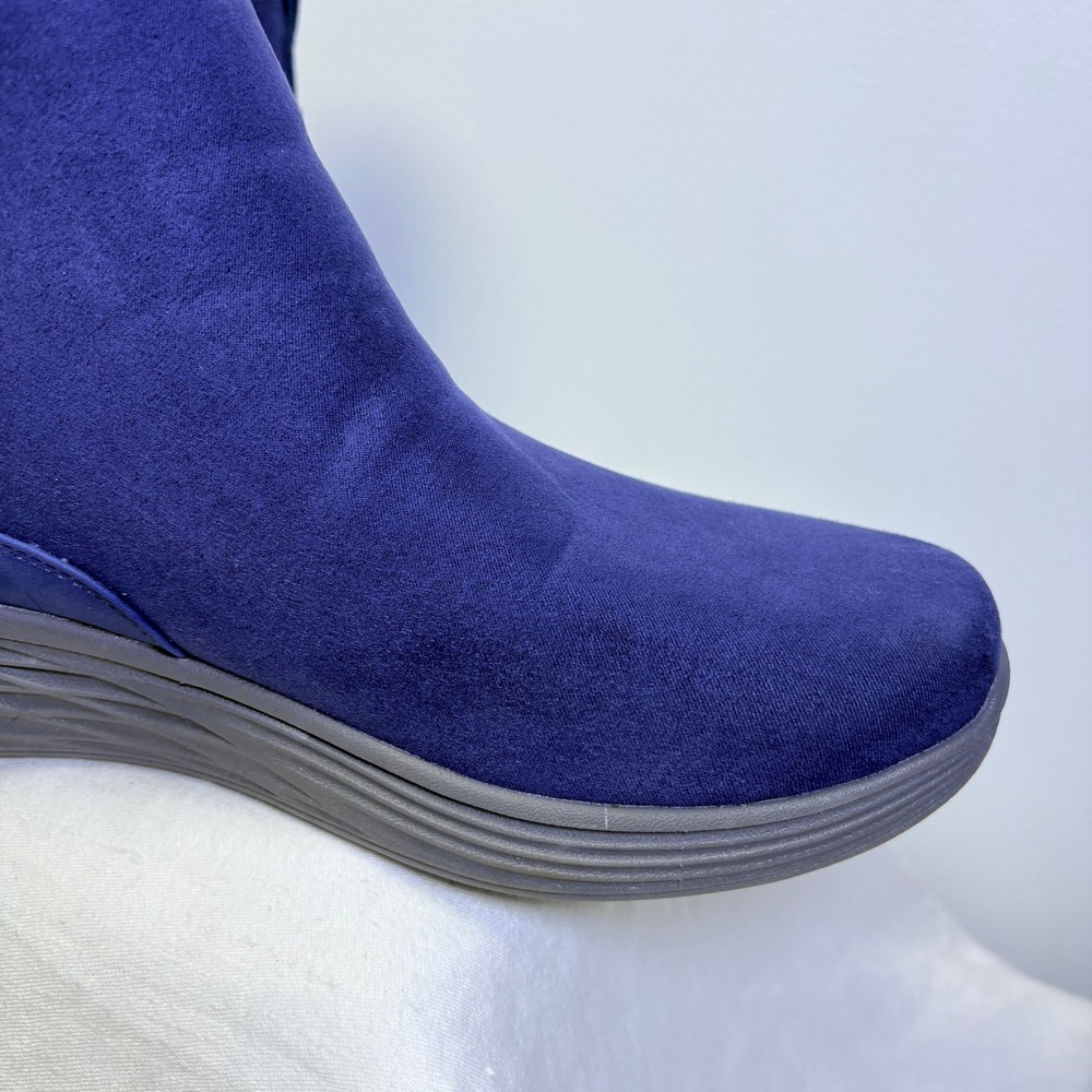 Ryka‎ Noelle Next Blue Fabric Ankle Boots Women 11M Side Zip Comfort Booties - Picture 14 of 15